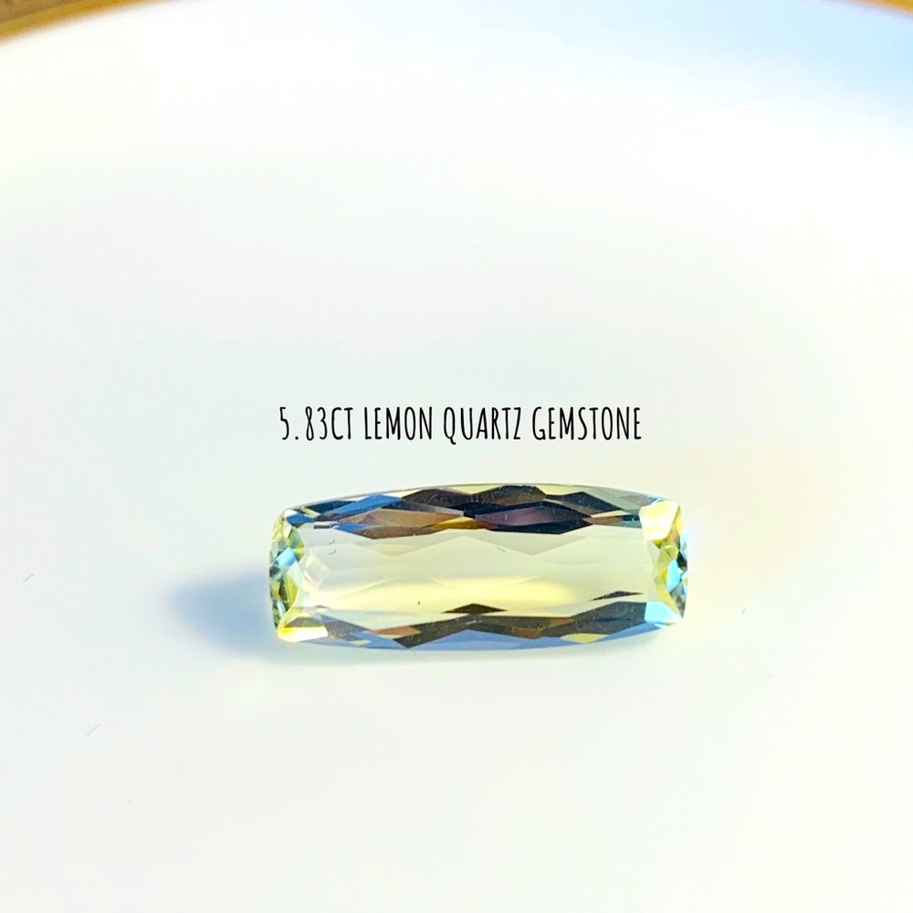 5.83ct Natural Lemon Quartz Octagon Cut